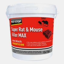 Super Rat&Mouse Killer MAX WAX BLOCK 15x10g  PEST-STOP