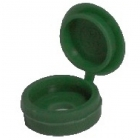 Hinged Cover Caps, Dark Green, size 6-8's (BAG OF 100)