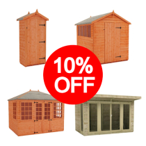 15% off selected sheds