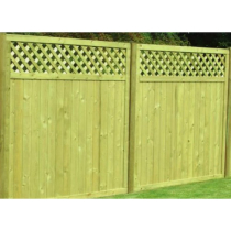 1.8x1.8m T&G LATTICE TOP PANEL GREEN TREATED
