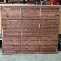 6' HEAVY DUTY WANEY LAP PANEL BROWN(6'WIDE)*