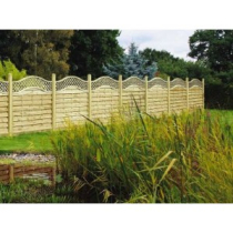 1.8mHx1.8mW OMEGA LATTICE TOP PANEL GREEN TREATED-50MM TRELL