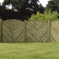 1.8mHx1.8mW V-PANEL ARCHED TOP GREEN TREATED           (YORK)