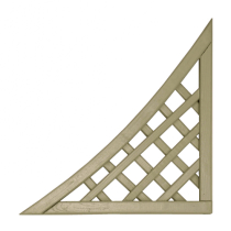 450mm x 450mm DIAMOND TRELLIS CORNER SECTION - GREEN TRTD