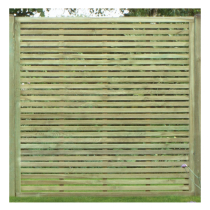 1.8m (1800mm High) x 1.8m SLATTED PANEL GREEN TREATED *