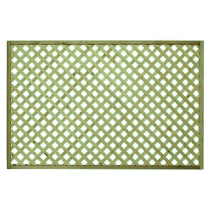 1.2m H x 1.8m W HEAVY DIAMOND LATTICE FLAT TOP GREEN TRTD*
