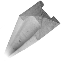9'(2.74m) CONCRETE SLOTTED INTERMEDIATE POST