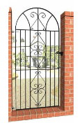 WINDSOR BOW TOP WROUGHT IRON GATE 1810 H x820-920mm opening