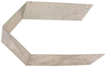BIRD'S MOUTH POST STRAP 75mm SHOE TYPE GALV WITH HOLES