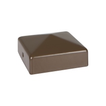 FM DURAPOST CAP WITH BRACKET 75x75mm SEPIA BROWN