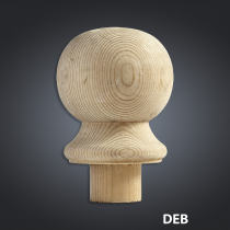 BALL NEWEL CAP WITH DOWEL FINIAL GREEN TREATED