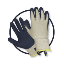 BAMBOO MEDIUM CLIP GLOVES LIGHT DUTY - DARK BLUE & WHITE