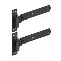 24"(600mm) CRANKED BAND & HOOK ON PLATE BLACK SET