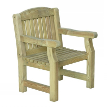 ATHOL CARVER CHAIR (WITH ARMS) PLANED GREEN TREATED SOFTWOOD*