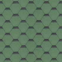 HEX FIBREGLASS SHINGLES GREEN 6S4X21-6713 3sqM (22 PIECES)