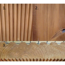 146x28mm THERMO/LUNAWOOD DECK BOARD SAMPLE DUAL PROFILE