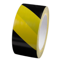 70mmx500m BARRIER TAPE ROLL YELLOW & BLACK (NONE ADHESIVE)