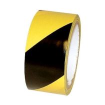 50mmx3m HAZARD TAPE ROLL BLACK & YELLOW