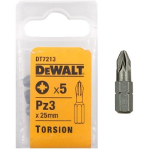 DeWalt PZ3 Screwdriver Bits 25mm (5 Piece) (DT7213)