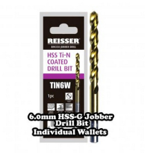 6mm HSS JOBBERS DRILL BIT REISSER Ti-N COATED Pack of 1