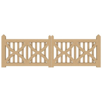 NS 3'7"H X 3'W JUBILEE GATE IROKO (UNTREATED HARDWOOD)