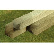 2.4mx70x70mm RIBBED & DOMED PLANED POST GREEN TREATED UC4