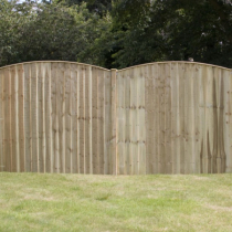 1.83x1.8(6')ARCHED TOP FEATH EDGE PANEL GRN TRT *SECONDS*