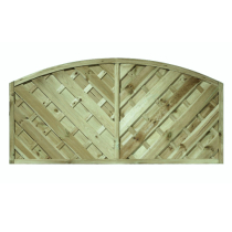 1.5mHx1.8mW V-PANEL ARCHED TOP GRN TRT *SECONDS/CUTDOWN*