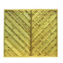 1.5mHx1.8mW V-PANEL FLAT TOP GRN TRT (BEVERLEY) *SECONDS*
