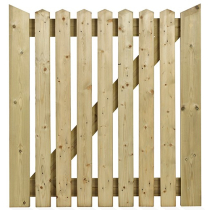 3'W x 3'6"H COTTAGE GATE GREEN TREATED SOFTWOOD POINTED