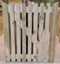 3'W x 3'6"H COTTAGE GATE GREEN TREATED SOFTWOOD ROUNDED