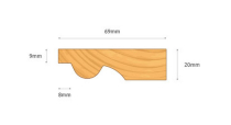 4.8x25x75NOM(20x70FIN) TORUS ARCHITRAVE 5THS REDWOOD