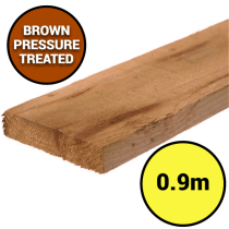 0.9x100x22mm SAWN PALE BROWN TREATED (3'x4"x1")