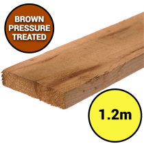 1.2x100x22mm SAWN PALE BROWN TREATED (4'x4"x1")