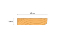 4.8x19x75NOM(15x70FIN) ROUND ARCHITRAVE 5THS REDWOOD