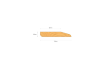 4.8x19x100NOM(15x90FIN) ROUND/ CHAMFERED SKIRTING 5TH REDWOOD