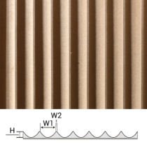 FormPanel Fluted Flexible Walnut 2400x600x9