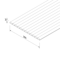 Oak Half Round Flexi Panels - 2400x300 (Pack of 2)