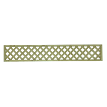 300mm H x 1.8m W HEAVY DIAMOND LATTICE FLAT TOP GREEN TREATED