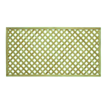 900mm H x 1.8m W HEAVY DIAMOND LATTICE FLAT TOP GREEN TREATED