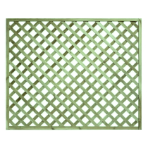 1.5m H x 1.8m W  HEAVY DIAMOND LATTICE FLAT TOP GREEN TREATED