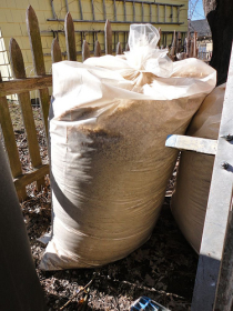 SAWDUST IN CLEAR BAG bag size (24"x36")