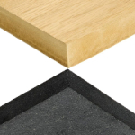 Image for Oak Veneer & Black Throughout MDF