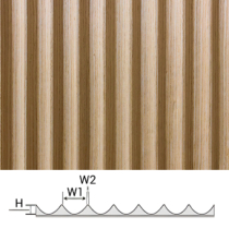 FormPanel Fluted Flexible Oak 2400x600x9