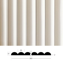 White Half Round Flexi Panels 2400x300 (Pack of 2)