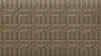 Walnut MDF Puzze Wall Tile 600x600x9