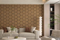 Acoustic Honeycomb Tile Beech 810x660x18