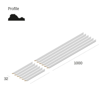 Wall Kit White 3 Primed Panel mitred Mouldings 12x700x420