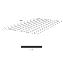 9MM RAW MOISTURE RESISTANT MDF SHAKER STRIPS - 2440MM X 97MM