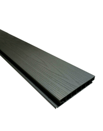 NS 6m 225mm WIDE LUPVC DECKING CHARCOAL WOOD PATTERN GREY